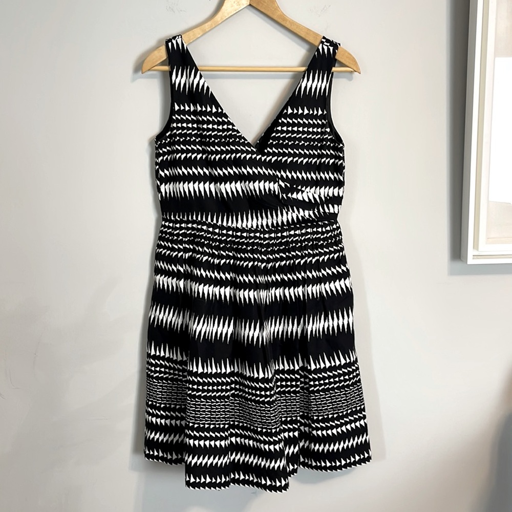 J. Crew Collection black and white sleeveless dress
